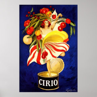 Affiche Cirio Tomates Aliments Vintages Publicité