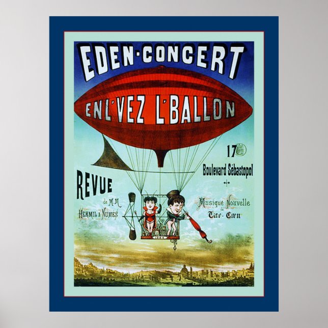Affiche Cirque français ~ Publicité Vintage (Devant)
