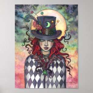 Affiche Cirque Mystérieux Chapelier Fou Molly Harrison