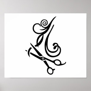 Affiche Ciseaux de cheveux Coiffeur