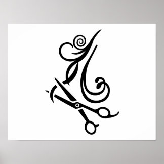 Affiche Ciseaux de cheveux Coiffeur