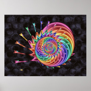 Affiche Ciseaux en spirale