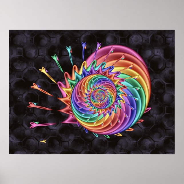 Affiche Ciseaux en spirale (Devant)