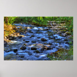 Affiche Cispus River HDR Imprimer avec texte écrit