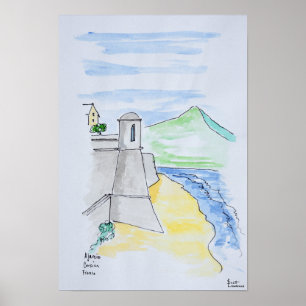 Affiche Citadelle d'Ajaccio, Ajaccio Corse, France