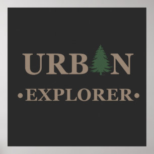 Affiche citadin urbain explorateur métropolitain centre vi