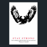 Affiche Citation 2ÈME GUERRE MONDIALE de Pop Art Eagle par<br><div class="desc">Freedom & Courage Motivational Eagles Images - Fearless American Bald Eagle - Notre plus grande gloire n'est pas de ne jamais tomber,  mais de se lever chaque fois que nous tombons.</div>