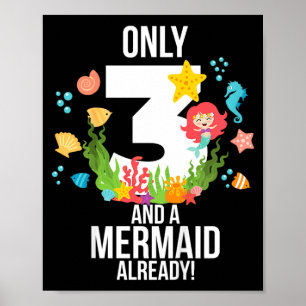 Affiche Citation 3e anniversaire Enfants _seulement 3 Et U
