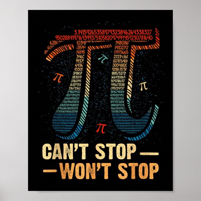 Affiche Citation Aggressive Drôle Impossible Arrêter Pi Me (Devant)
