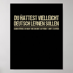Affiche Citation-Amusant Conférencier allemand Deutschland