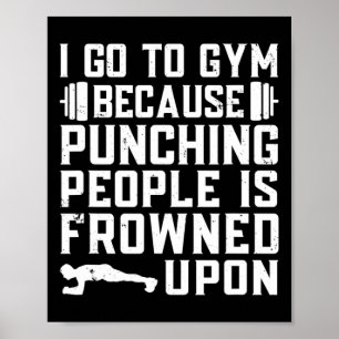 Affiche Citation amusante de salle de gym
