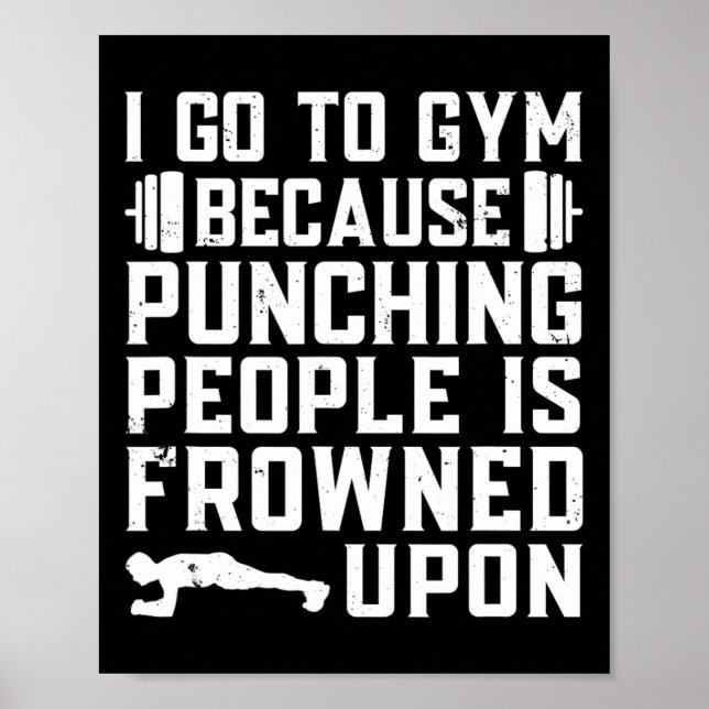 Affiche Citation amusante de salle de gym (Devant)
