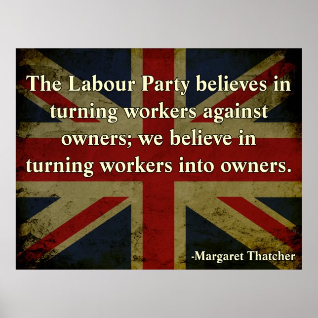Affiche Citation anti-Union de Thatcher (Devant)
