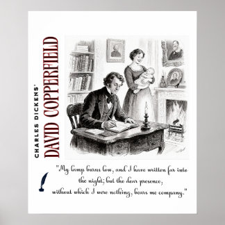 Affiche Citation artistique de Dickens' David Copperfield