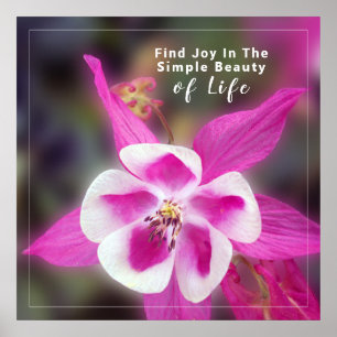 Affiche Citation Avec Colonne Photo Fleur