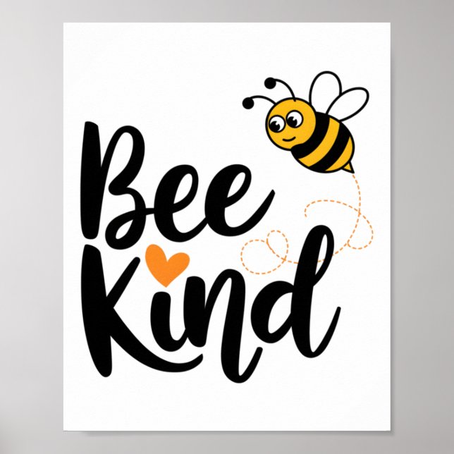 Affiche Citation Avec Orange Love bee Sticker (Devant)