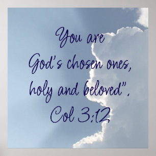 Affiche Citation biblique inspirante de Colossiens 3:12