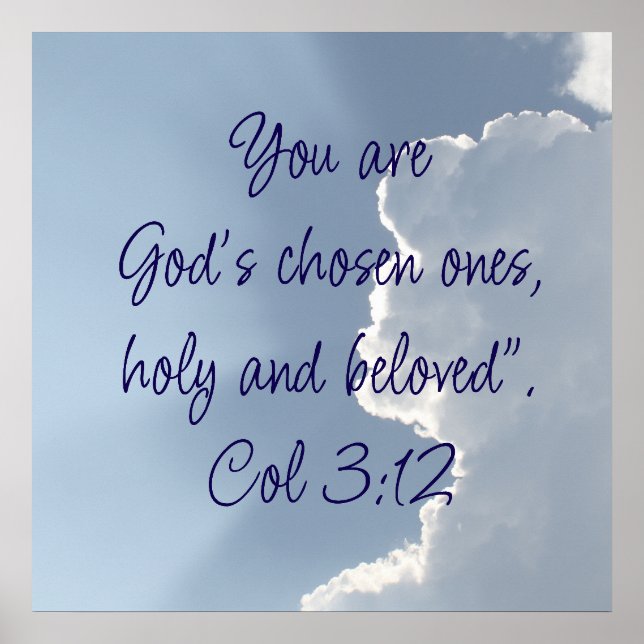 Affiche Citation biblique inspirante de Colossiens 3:12 (Devant)