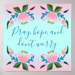 Affiche Citation catholique colorée