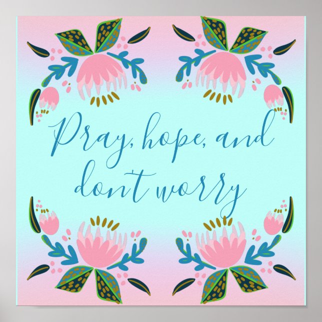 Affiche Citation catholique colorée (Devant)