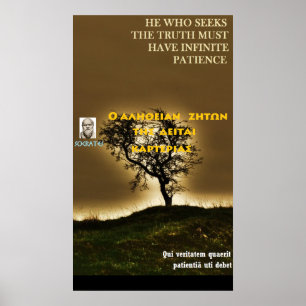 Affiche Citation célèbre de Socrates - véritable la