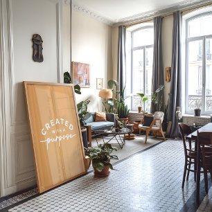 Affiche Citation chrétienne élégante de moutarde