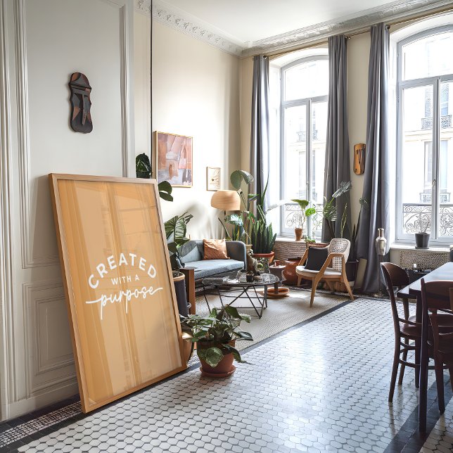 Affiche Citation chrétienne élégante Moutarde (Créateur téléchargé)