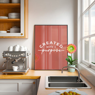 Affiche Citation Chrétienne Élégante Rustique