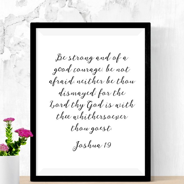 Affiche Citation chrétienne noire minimaliste (Minimalist Black Christian Quote Poster
)