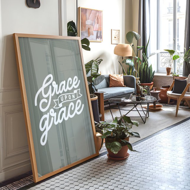 Affiche Citation chrétienne sage Grâce sur grâce  (Créateur téléchargé)