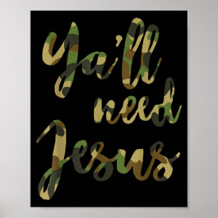Affiche Citation chrétienne vous avez besoin de Jésus Redl