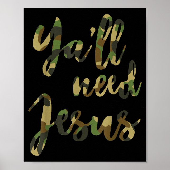 Affiche Citation chrétienne vous avez besoin de Jésus Redl (Devant)