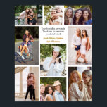 Affiche Citation Collage Photo d'amis personnalisée<br><div class="desc">Affiche de collage photo d'amitié pour vos meilleurs amis au lycée ou à l'université. Ajoutez 9 de vos photos d'amis préférées et commandez vos besties. Un grand cadeau d'amitié de fin d'études 2024. Rien ne dit à jamais à des amis comme une photographe diplômée.</div>