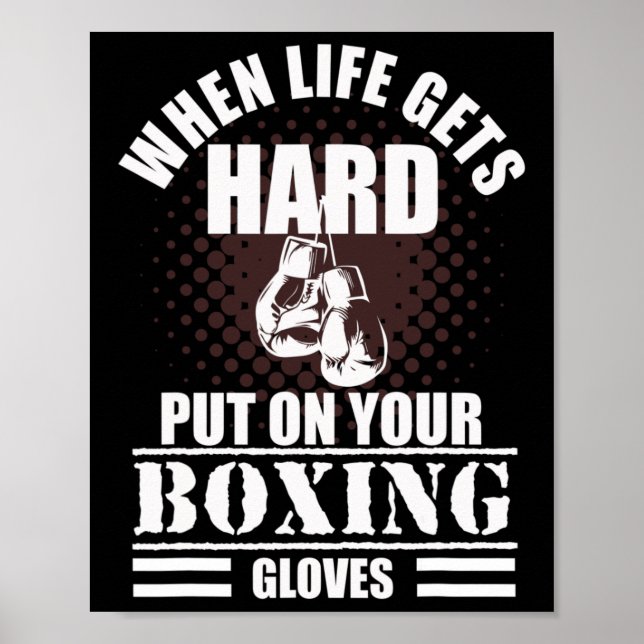 Affiche Citation cool de kickboxing et de boxe  (Devant)