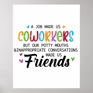 Affiche Citation Coworker - Travail Fait Nous Coworkers Am