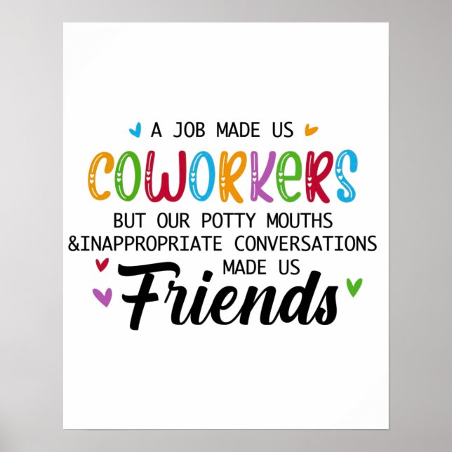 Affiche Citation Coworker - Travail Fait Nous Coworkers Am (Devant)