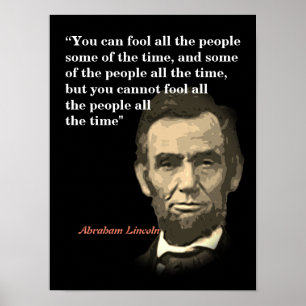 Affiche Citation D'Abraham Lincoln Sur L'Inobisme Des Gens