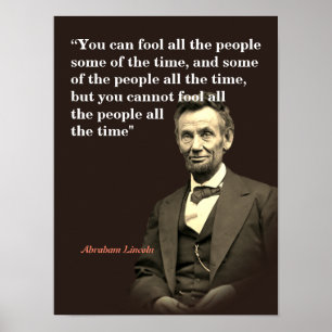 Affiche Citation D'Abraham Lincoln Sur L'Inobisme Des Gens