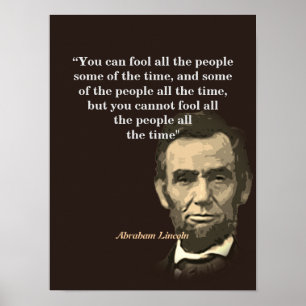 Affiche Citation D'Abraham Lincoln Sur L'Inobisme Des Gens