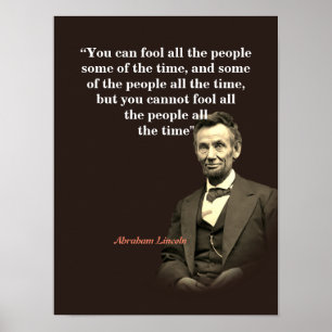 Affiche Citation D'Abraham Lincoln Sur L'Inobisme Des Gens