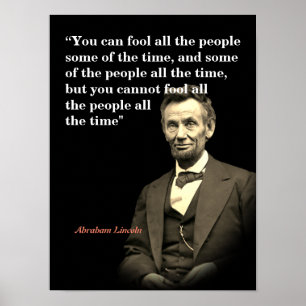 Affiche Citation D'Abraham Lincoln Sur L'Inobisme Des Gens