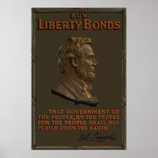 Affiche Citation d'adresse Lincoln Gettysburg