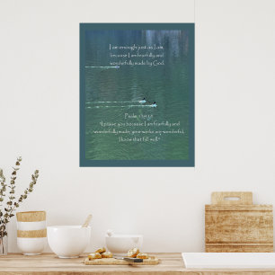 Affiche Citation d'affirmation chrétienne et Bible corresp