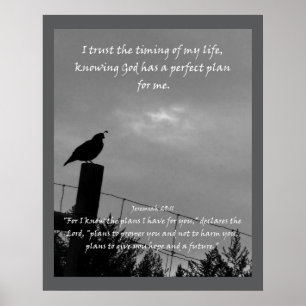 Affiche Citation d'affirmation chrétienne et Bible corresp