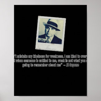 Affiche Citation d'Al Capone