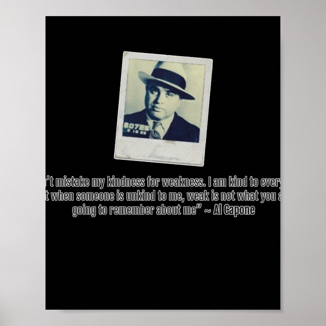 Affiche Citation d'Al Capone (Devant)