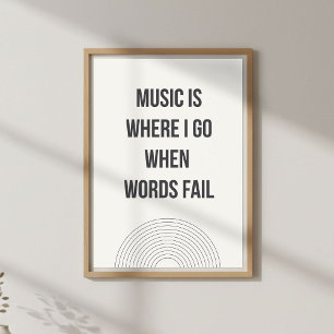 Affiche Citation d'amateur de musique minimaliste