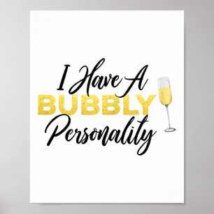Affiche Citation d'amateur de vin de Champagne pétillant 