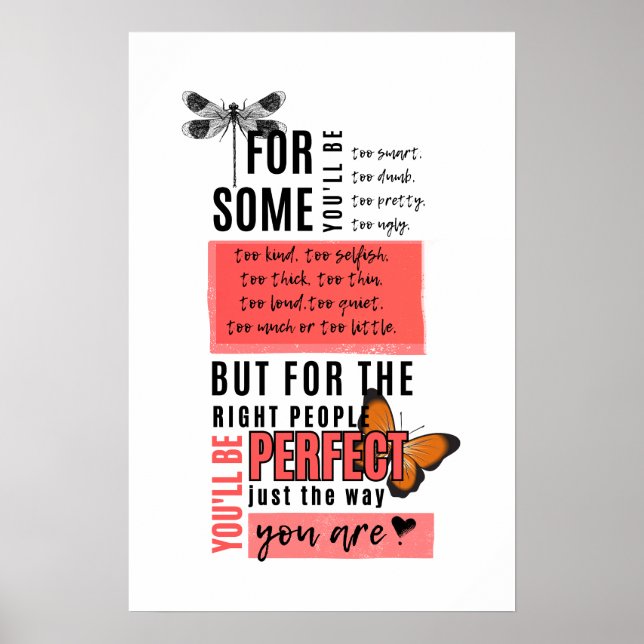 Affiche Citation d'amitié amour et acceptation incondition (Devant)