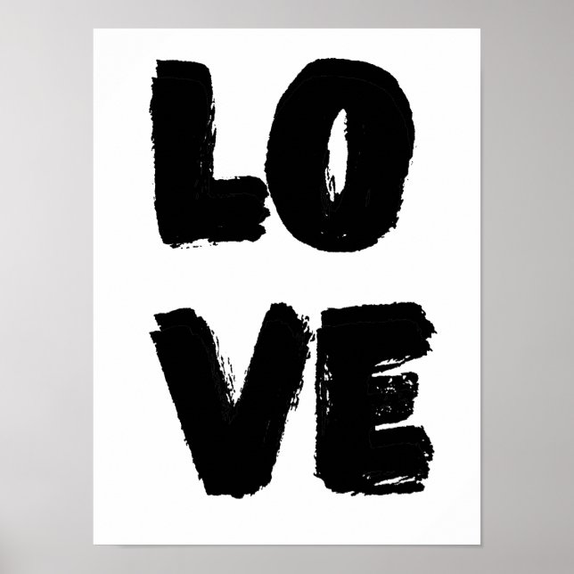Affiche Citation d'amour Art|Peinture moderne Monochrome S (Devant)